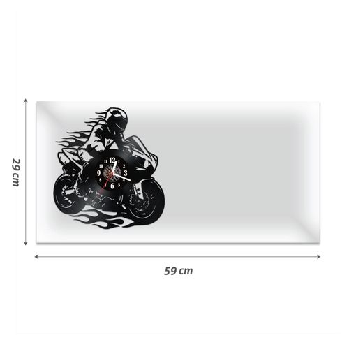 Zegar Ścienny z płyty winylowej na lustrze MOTORYZACJA 32 wzory 59x29 cm na Arena.pl