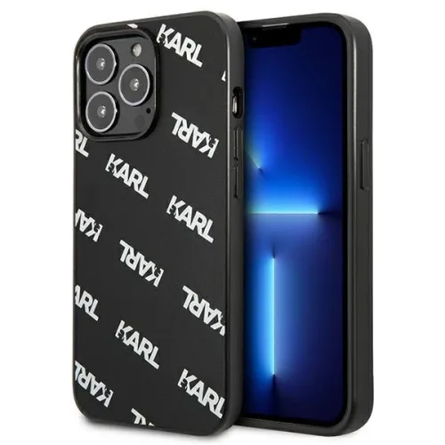 Etui Karl Lagerfeld Allover na iPhone 13 Pro / iPhone 13 - czarne na Arena.pl