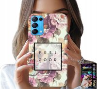 ETUI DO OPPO RENO5 4G 5G - KWIATISTY WZÓR, MODNE DAMSKIE + SZKŁO