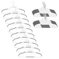 Wieszak plastikowy zestaw 30 szt. antypoślizgowe wieszaki na ubrania szaro-białe