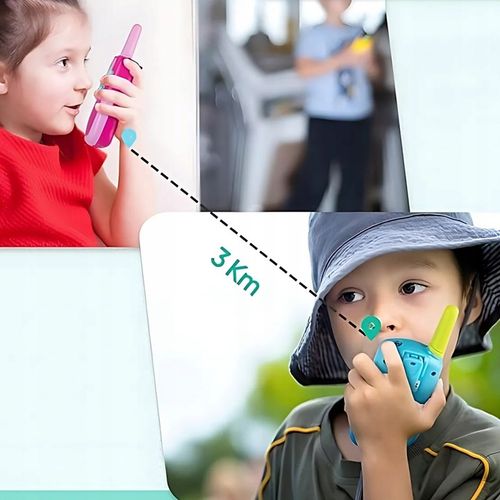 ZESTAW WALKIE TALKIE DLA DZIECI 2 SZT ŁOKI TOKI KRÓTKOFALÓWKI DUŻY ZASIĘG na Arena.pl
