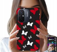 ETUI DO XIAOMI REDMI 12C - KOKARDKI CZERWONO BIAŁE MYSZKA, WZORY