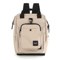 beżowy damski plecak miejski z saszetką - himawari