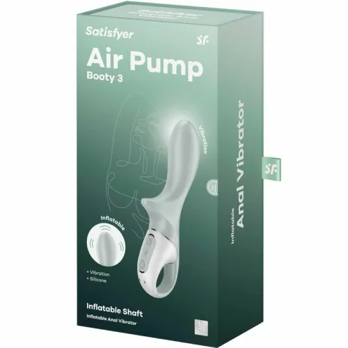 satisfyer air pump booty 3 szarozielony - anatomiczny model na Arena.pl