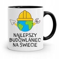 Kubek Czarny Budowlańca Majstra Fachowca Prezent Z Nadrukiem Ze Zdjęciem