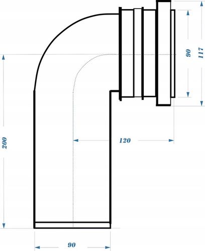 KOLANO 90/90 STOPNI DO STELAŻY PODTYNKOWYCH na Arena.pl