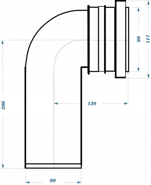 KOLANO 90/90 STOPNI DO STELAŻY PODTYNKOWYCH zdjęcie 2