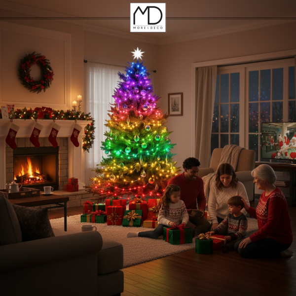 Lampki choinkowe 200 LED SMART 20m multicolor +pilot taśma USB inteligentne zdjęcie 6