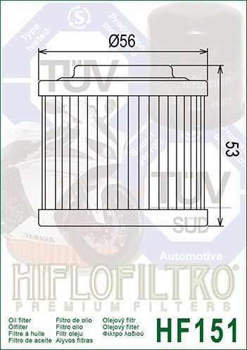 Filtr oleju HifloFiltro HF151 na Arena.pl