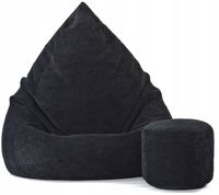 PUFA WOREK WELUR XXXL + PREZENT GRATIS | MEGA PLUSZOWY FOTEL SAKO