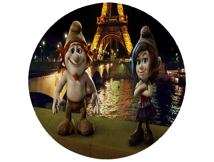 Opłatek na tort Smerfy zdjęcie 1