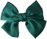 kokardka duża Spinka kokarda do włosów na włosy  N165_Zielony