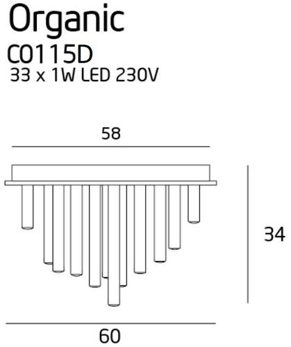Plafon LED ORGANIC CHROM duży C0115D - MaxLight na Arena.pl