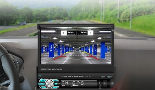 RADIO SAMOCHODOWE 1DIN 7'' BT WYSUWANY EKRAN DOTYKOWY MIRROR LINK KAMERA na Arena.pl