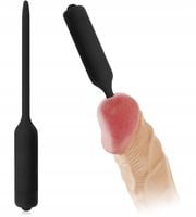 SILIKONOWY DILATOR Z WIBRACJAMI DO CEWKI MOCZOWEJ PROSTATY MASAŻER MĘSKI