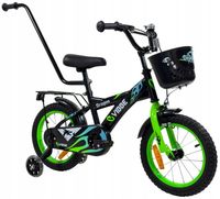 ROWEREK BMX DZIECIĘCY 14 CALI PROWADNIK ŚWIECĄCE BOCZNE KOŁA ROWER