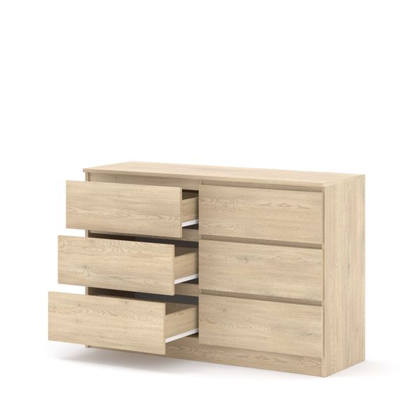 Komoda MAJA S6 120 cm dąb cremona 6 szuflad zdjęcie 2