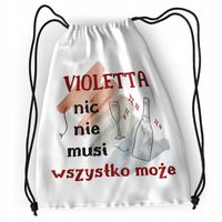 Plecak Dla Violetty Sportowy Szkolny Worek Torba Z Nadrukiem Ze Zdjęciem