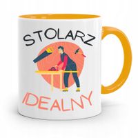 Kubek Żółty Prezent Dla Stolarza Stolarz Idealny Z Nadrukiem Ze Zdjęciem