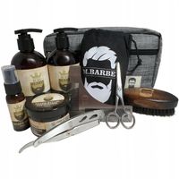 Zestaw Do Pielęgnacji Brody Zarostu Kosmetyki Nożyczki Brzytwa do Golenia