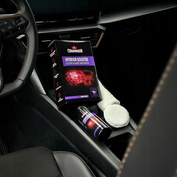 Czernidło Do Plastików Dressing Renowacja Spray do Kokpitu INTERIOR zdjęcie 2
