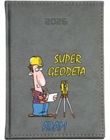 KALENDARZ A5 2026 DZIENNY KSIĄŻKOWY Z NADRUKIEM DLA GEODETY + IMIĘ