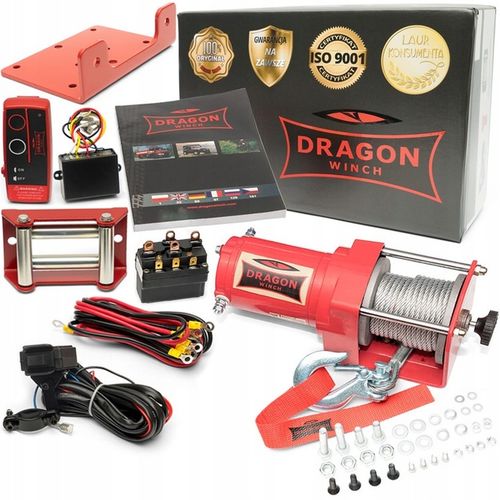 1,1T WYCIĄGARKA DRAGON 12V ELEKTRYCZNA WCIĄGARKA linowa pługa quada +pilot na Arena.pl