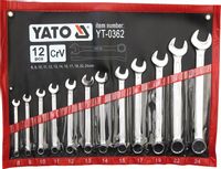 KLUCZE PŁASKO-OCZKOWE 8-24 MM KOMPLET 12 SZT YATO