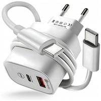 ZESTAW | SZYBKA ŁADOWARKA SIECIOWA USB TYPE-C + KABEL TYPE C | PD20W 3000mA