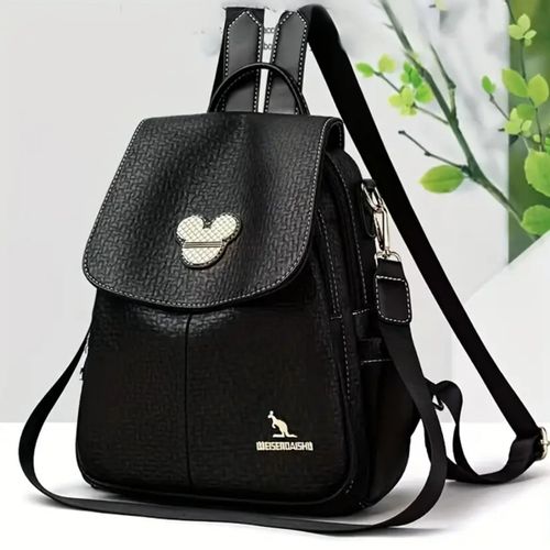 Plecak damski czarny skórzany elegancki miejski 2w1 torba na ramię na Arena.pl