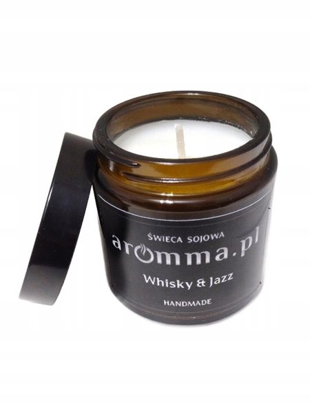 INTENSYWNA ŚWIECA SOJOWA WHISKY & JAZZ 120ML EKSLUZYWNA NUTA AROMMA zdjęcie 2