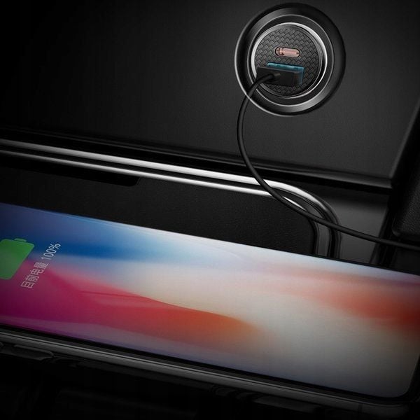 Ładowarka samochodowa Baseus Circular 30W 5A USB do auta, szybkie ładowanie zdjęcie 9