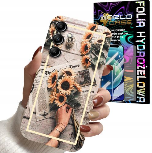 ETUI CASE DO SAMSUNG A16 4G 5G - SŁONECZNIK KWIATY DLA KOBIET PLECK + FOLIA na Arena.pl