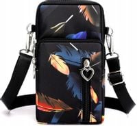 Torebka Na Telefon Miejska Czarna Etui Damska