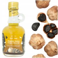 CZARNY CZOSNEK smakowa OLIWA z oliweK EXTRA VIRGIN ŚWIEŻY ZBIÓR 2023/2024