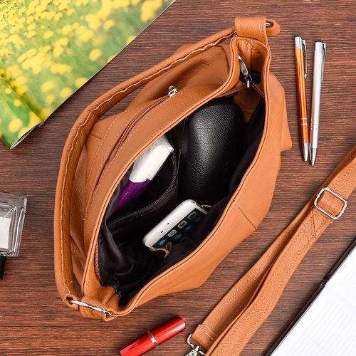 Camel skórzana listonoszka dwa paski torebka damska Beltimore I66 na Arena.pl