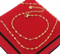 KOMPLET ZŁOTY 2 cz BRILLIANCE STAL CHIRURGICZNA