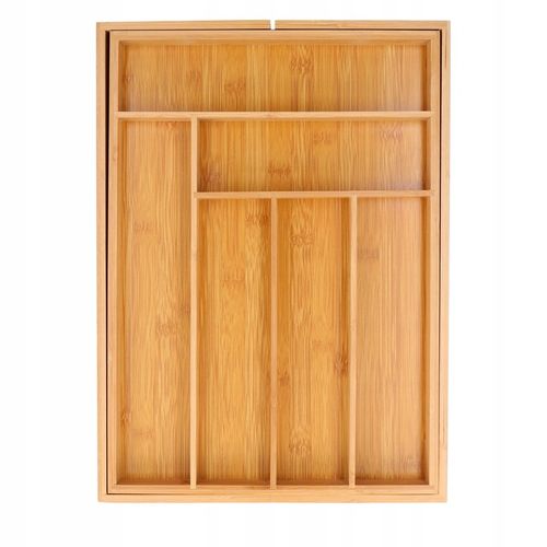 WKŁAD DO SZUFLADY na sztućce bambusowy rozsuwany regulowany organizer 52x43 na Arena.pl