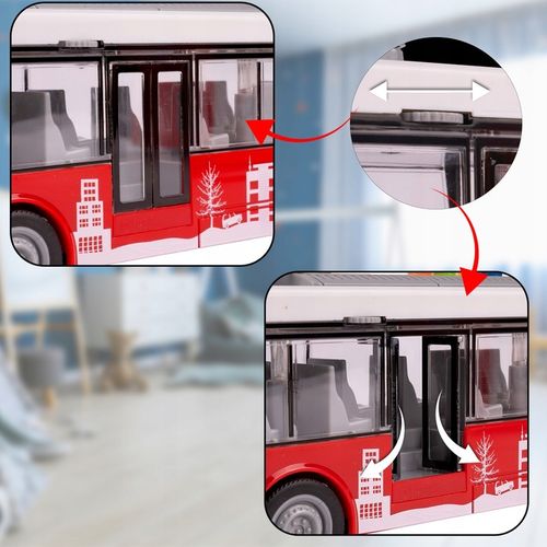 AUTOBUS MIEJSKI INTERAKTYWNY Z NAPĘDEM 1:16 OTWIERANE DRZWI DLA DZIECI na Arena.pl