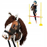 Zestaw Skippi - Hobby Horse Gniado - srokaty i przeszkoda do skakania 135 c