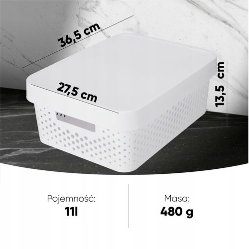 Curver Pojemnik Pudełko Z Pokrywką 11 L Biały na Arena.pl