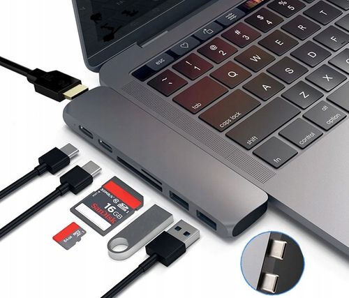 ADAPTER HUB PRZEJŚCIÓWKA USB-C USB THUNDERBOLT HDMI 4K DO MACBOOK PRO AIR na Arena.pl