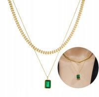 Złoty Naszyjnik Pozłacany 18K Boho Damski Stal chirurgiczna 316L Celebrytka