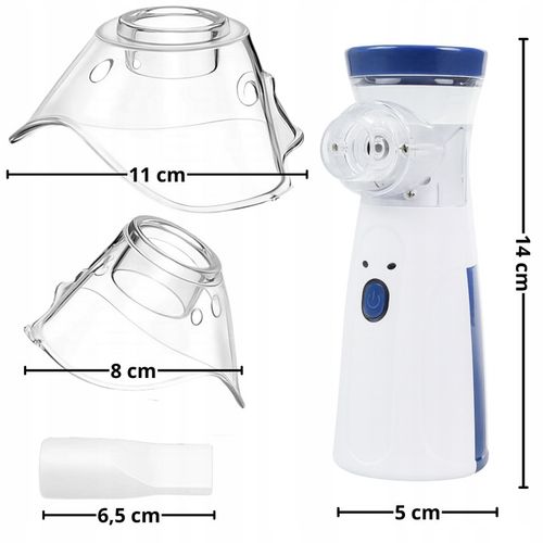 INHALATOR NEBULIZATOR ULTRADŹWIĘKOWY PRZENOŚNY DLA DZIECI DOROSŁYCH AA USB na Arena.pl