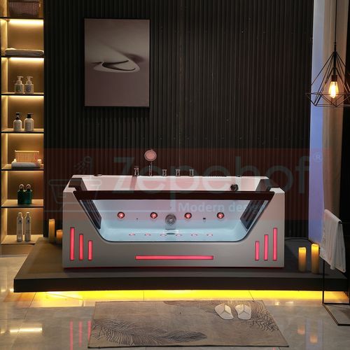 Wanna z hydromasażem EBX-7066 white prostokątna 170cmx78cmx61cm Wodosp na Arena.pl