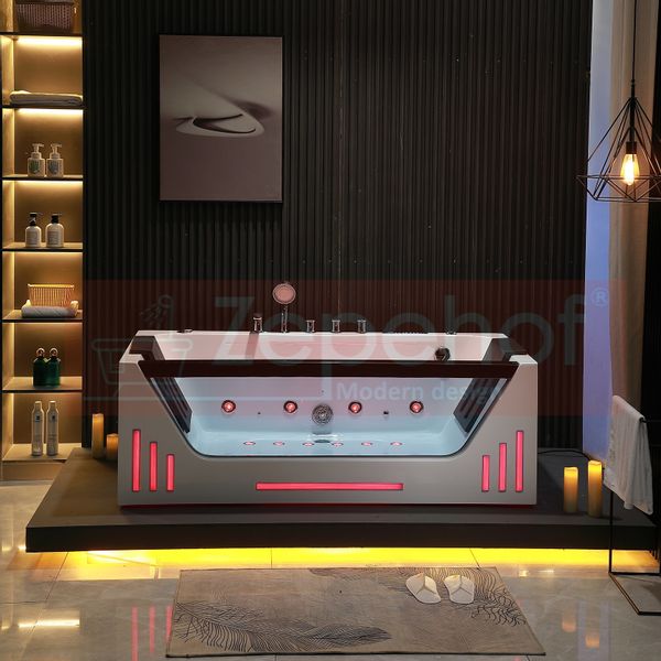 Wanna z hydromasażem EBX-7066 white prostokątna 170cmx78cmx61cm Wodosp zdjęcie 36