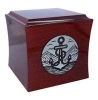 Urna z kotwicą na prochy dla żeglarza Urna kremacyjna z kotwicą