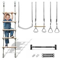 Zestaw gimnastyczno-wspinaczkowy HyperMotion 5w1 z drążkiem 88-120 cm