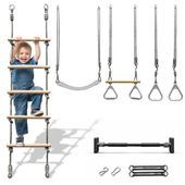 Zestaw gimnastyczno-wspinaczkowy HyperMotion 5w1 z drążkiem 88-120 cm