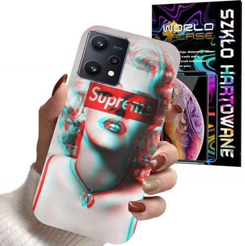 ETUI DO REALME 8 / 8 PRO - Monroe MODNE KOBIECE WZORY + SZKŁO na Arena.pl